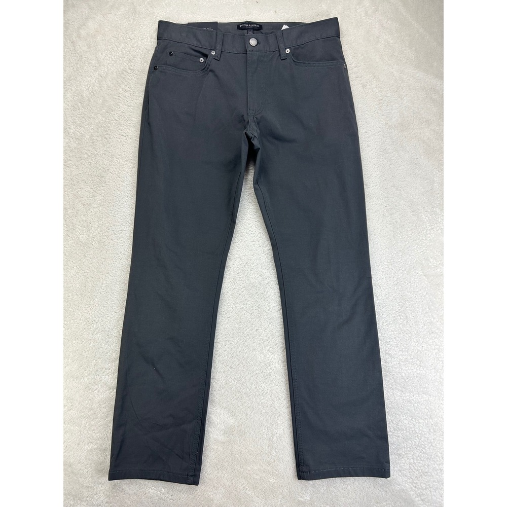 Banana Republic Core Temp Mens 31x30 Gray Slim Fit Performance Chino Pants